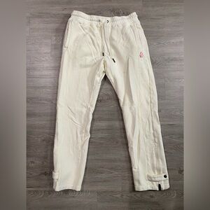 Men's Alpha Style Cream Jogger Pants‎ Large